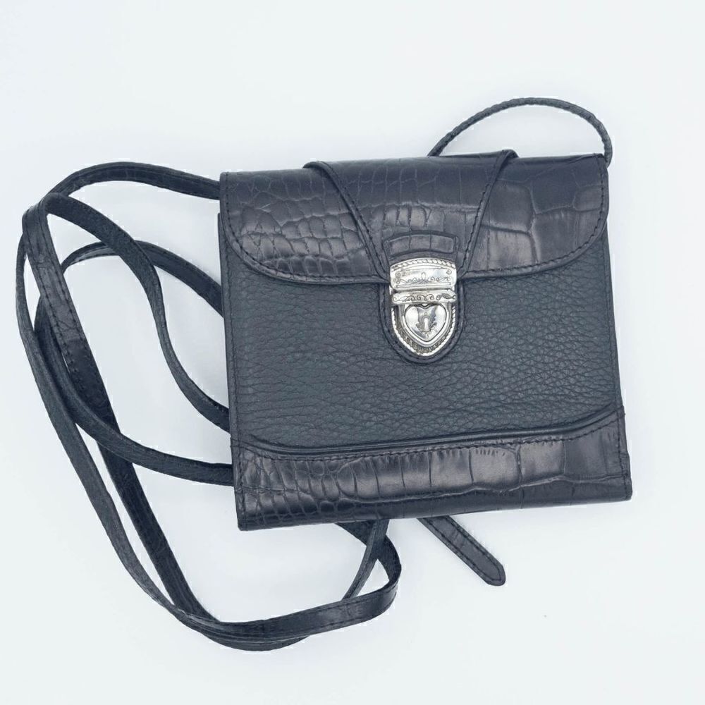 Brighton Leather Crossbody Organizer - Small (Black)
